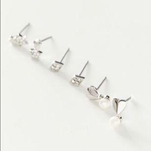 Urban Outfitters Luna Rhinestone Post Earring Set
